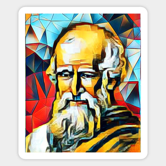 Archimedes Abstract Portrait | Archimedes Artwork 2 Magnet by JustLit